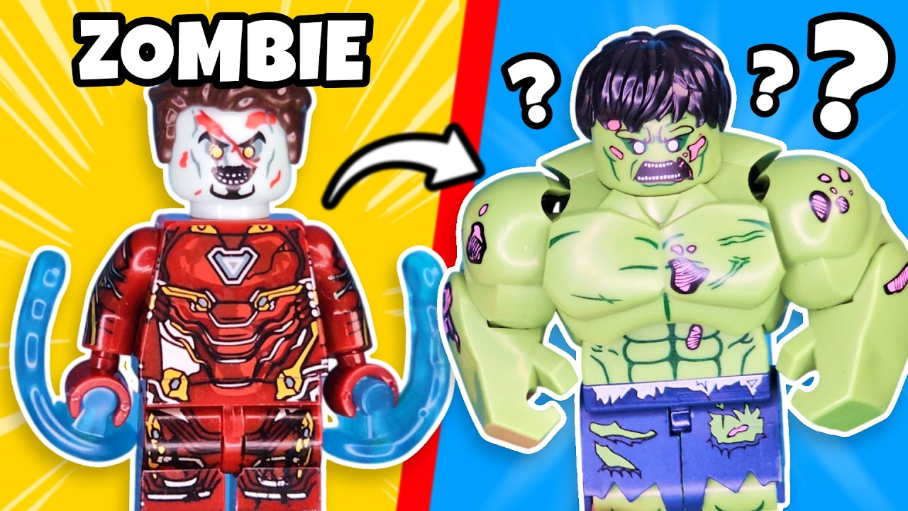 Распаковка поддельных минифигурок LEGO Marvel Zombies...