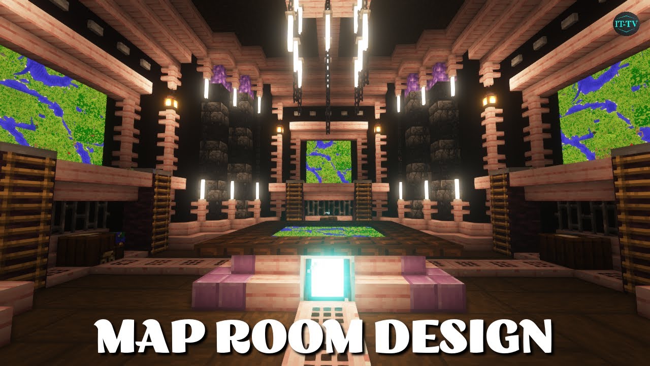 Epic Cherry Wood Minecraft Map Room Design | Step-by-Step Tutorial