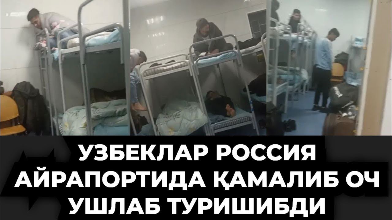 РОССИЯ АЙРАПОРТИДА УЗБЕКЛАРНИ ОЧ ХОЛДА ТУТИБ ТУРИШИБДИ NASIM XOLOV в прямом эфире!