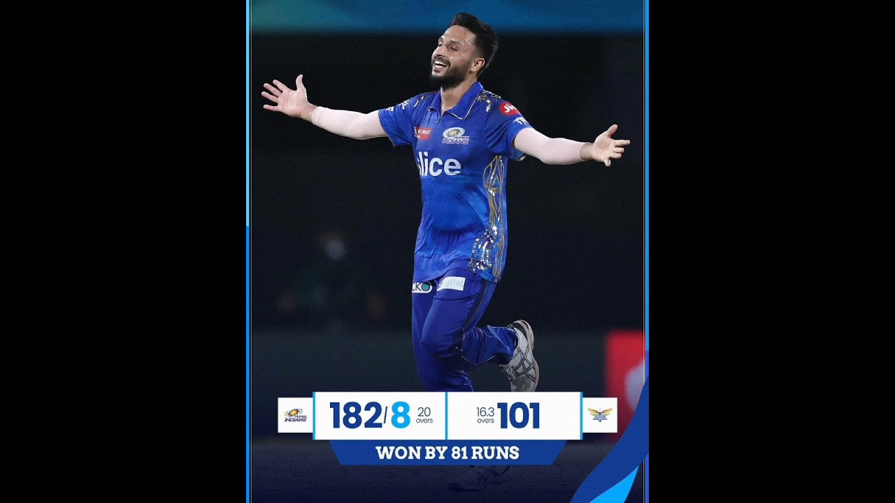MI Beats LSG By 81 Runs. #shorts #trending #ytshorts #ipl #cricket #cricketlover .