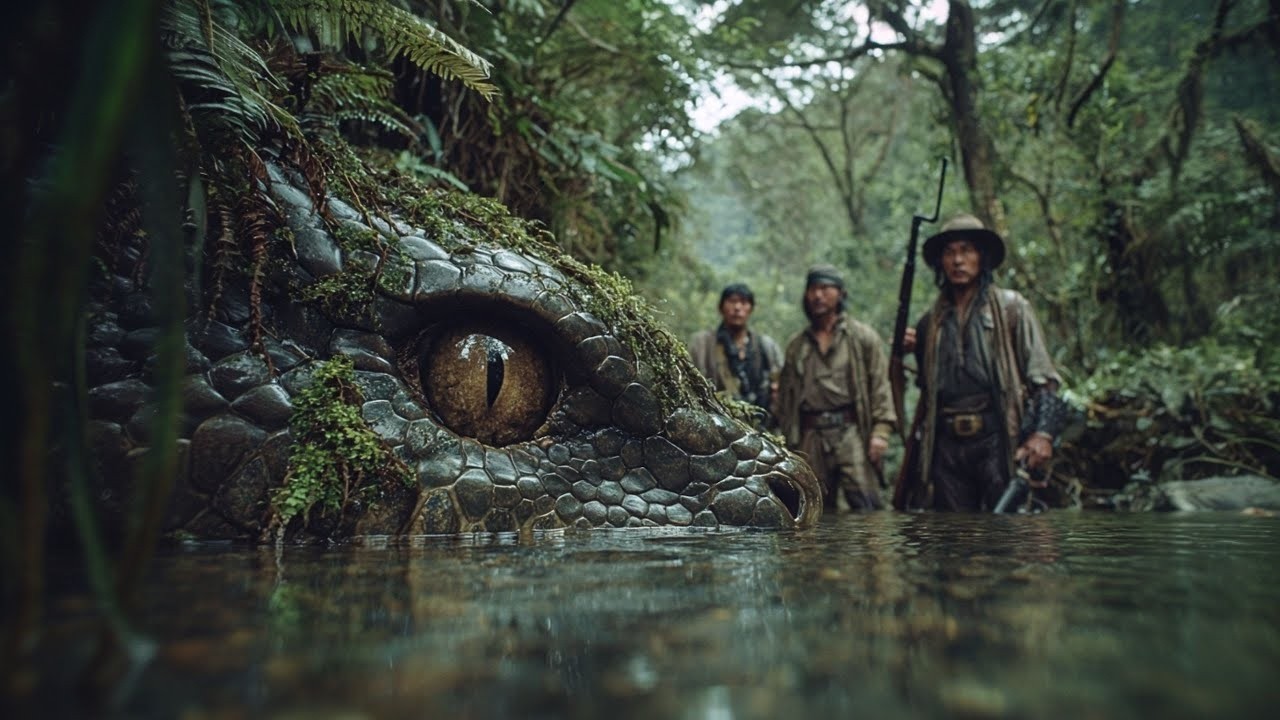 Um grupo de pessoas se perde na mata e são caçados por uma anaconda na Amazônia.