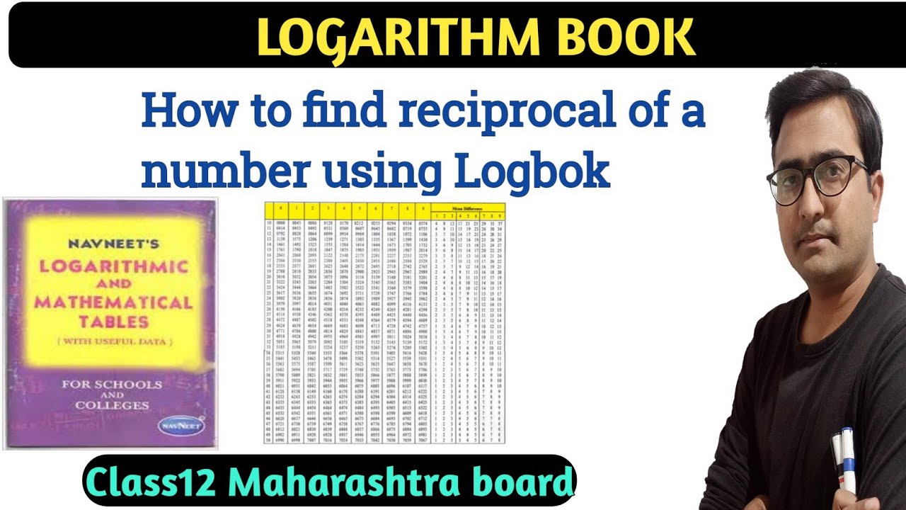 Reciprocals using log table| Logbook tricks| Reciprocal