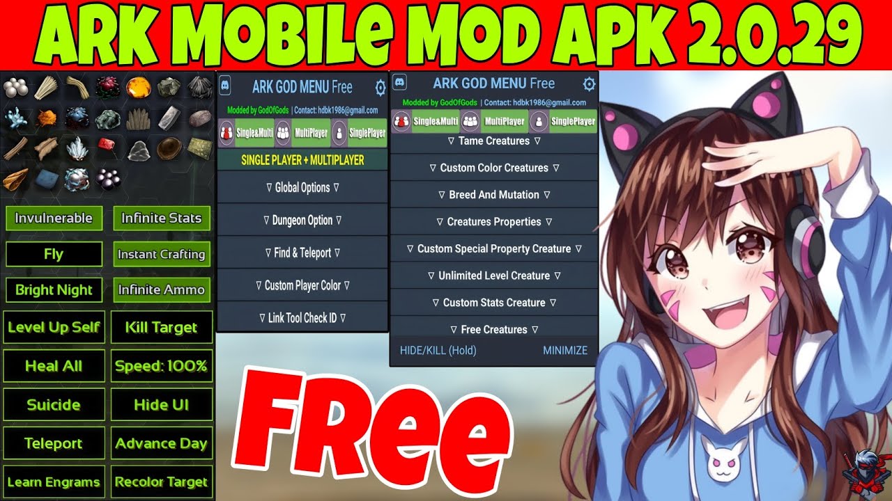 Ark Mobile Mod 2.0.29 - Online+ Offline working💸Unlimited Amber Free Everything