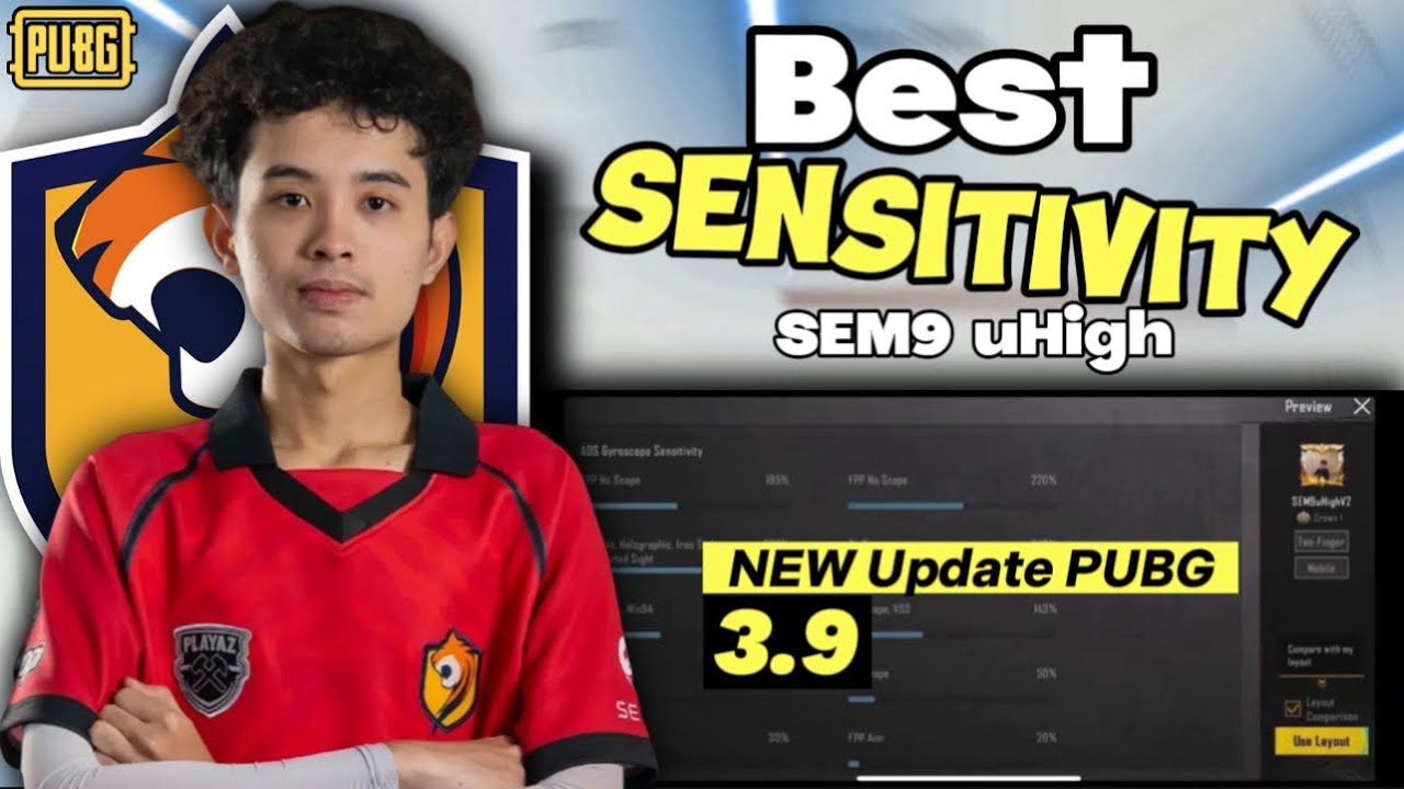 UPDATE 3.9 🔥 SENSI SEM9 uHigh TERBARU 2025  | SENSITIVITY PUBG MOBILE TERBAIK | SENSI PRO PLAYER