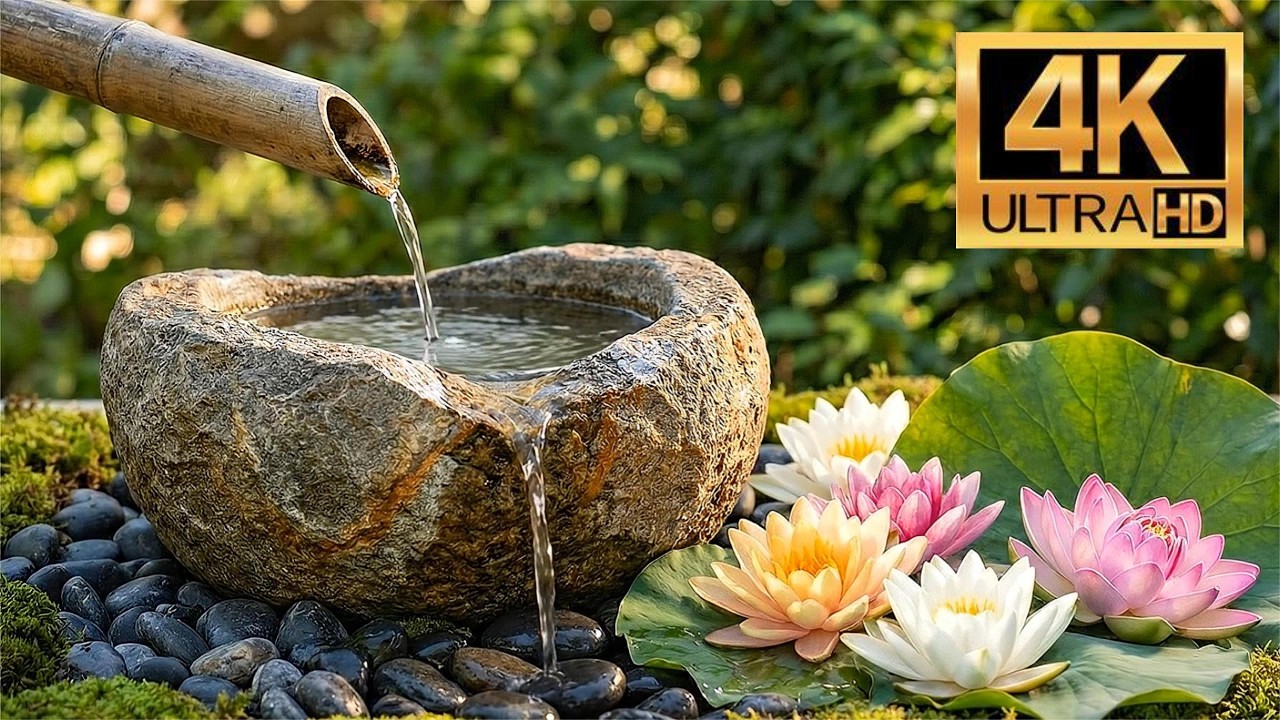 1 Hour Soothing Water Sounds 💧 Deep Calm Sleep Therapy  Serenity Universe 4K Relaxation & Meditation