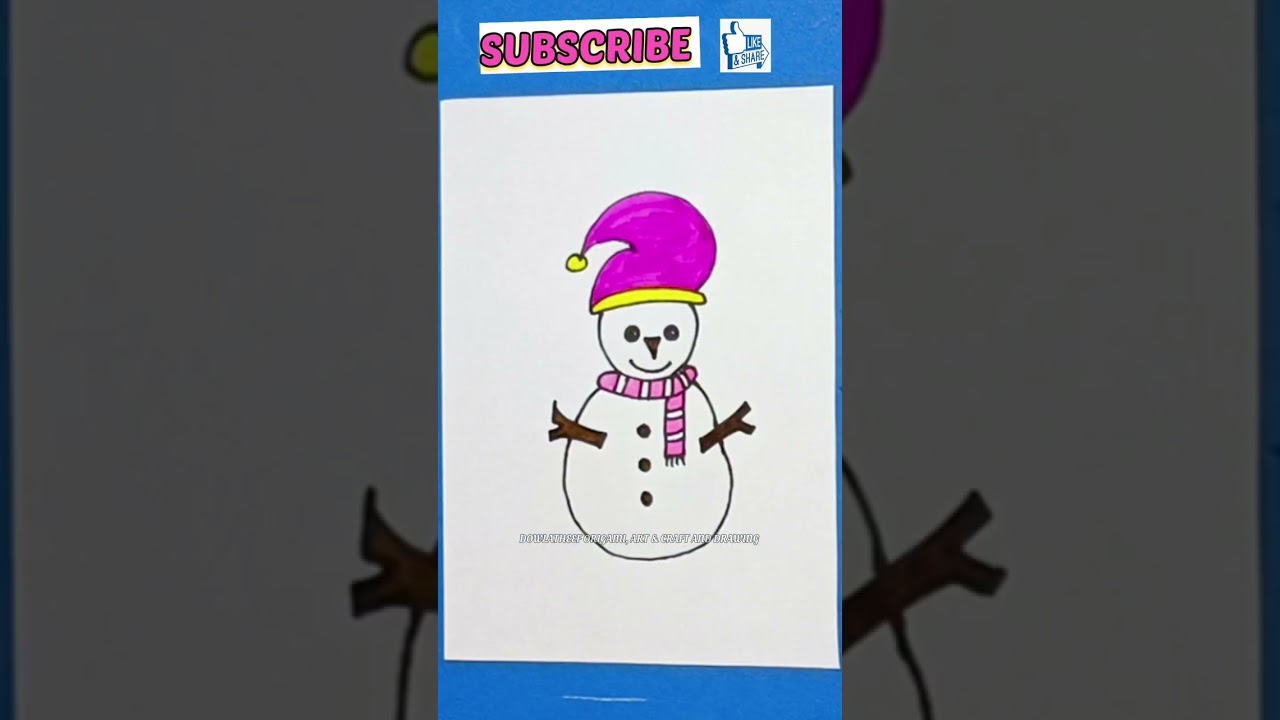 Easy snowman drawing 