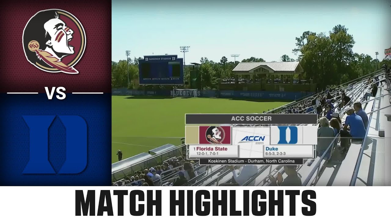 Florida State vs. Duke ACC Women's Soccer Highlights (2023)