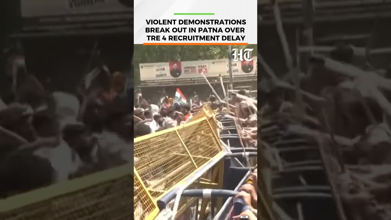 Patna Protest: Violent Protest Erupts in Patna Over Delay in TRE 4 Recruitment by BPSC | HT India