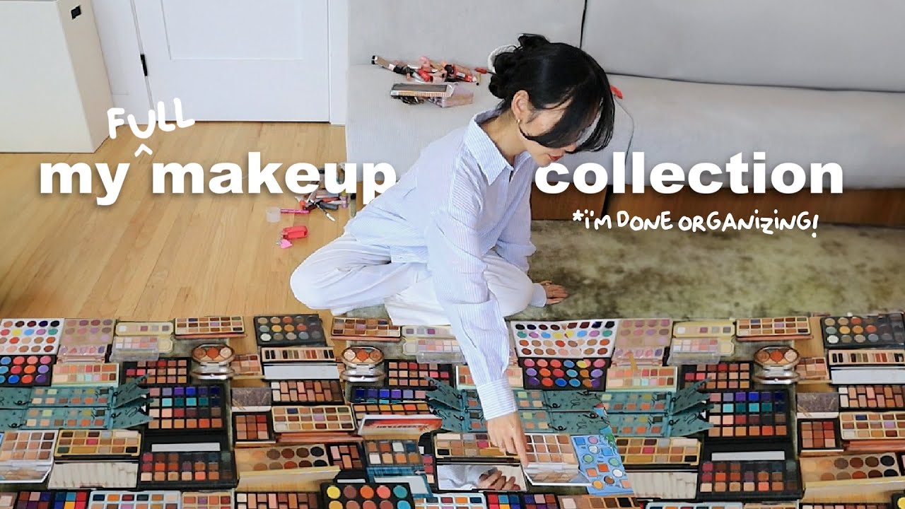 how I organized my makeup & FULL makeup collection tour! (day 24 becoming a clean girl)