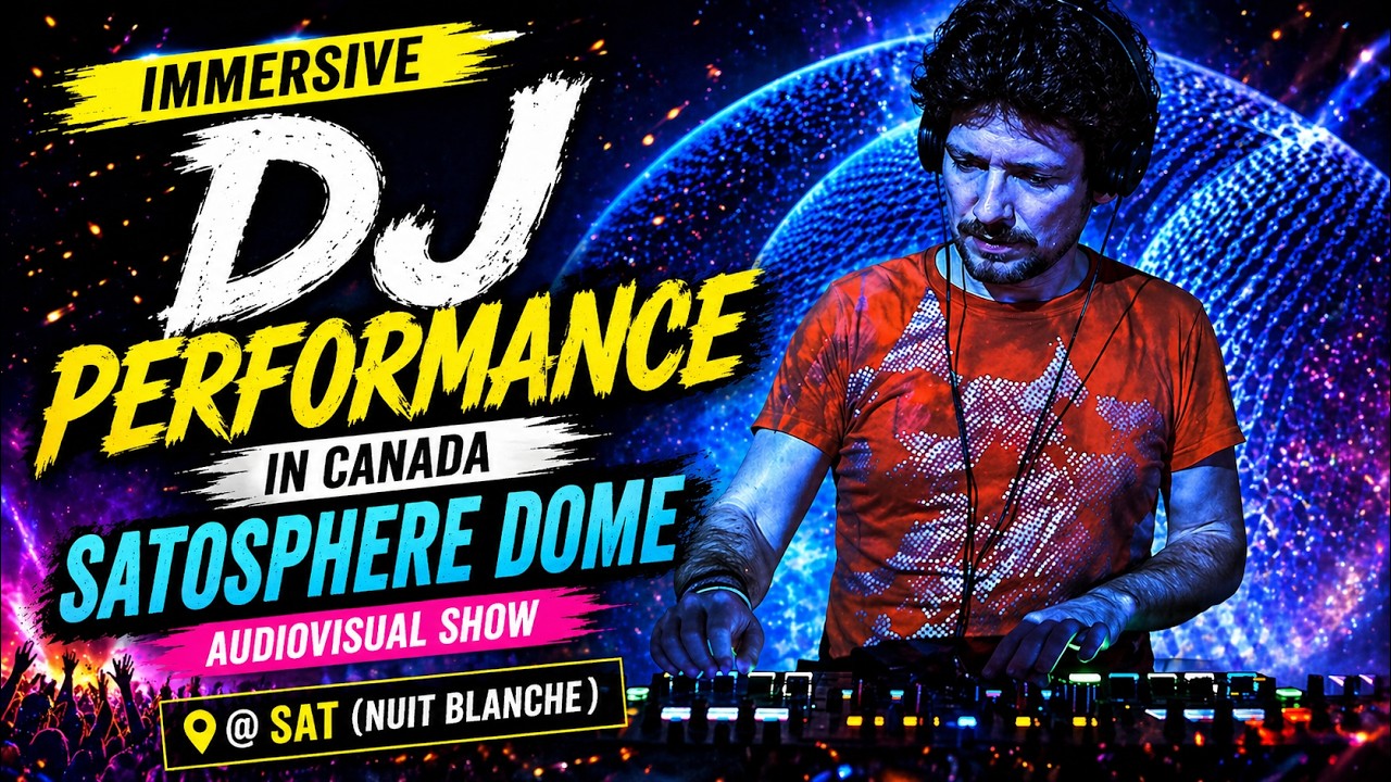 Immersive DJ Performance in Canada | Satosphere Dome Audiovisual Show @ SAT (Nuit Blanche)