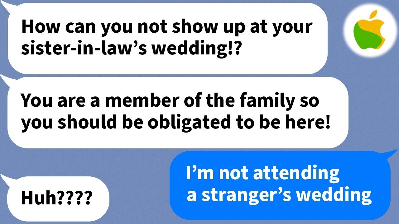 【Apple】 My sister-in-law blamed me for ruining her wedding but...