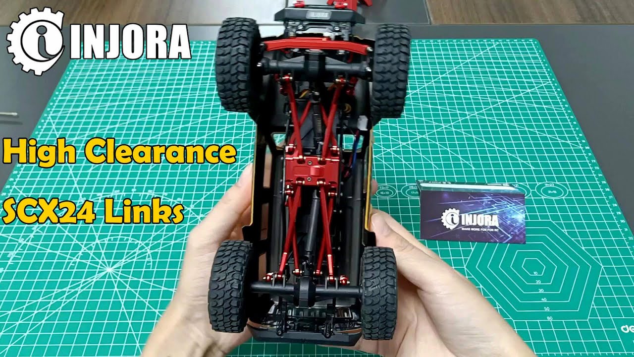 INJORA High Clearance SCX24 Chassis Links and Skid Plate