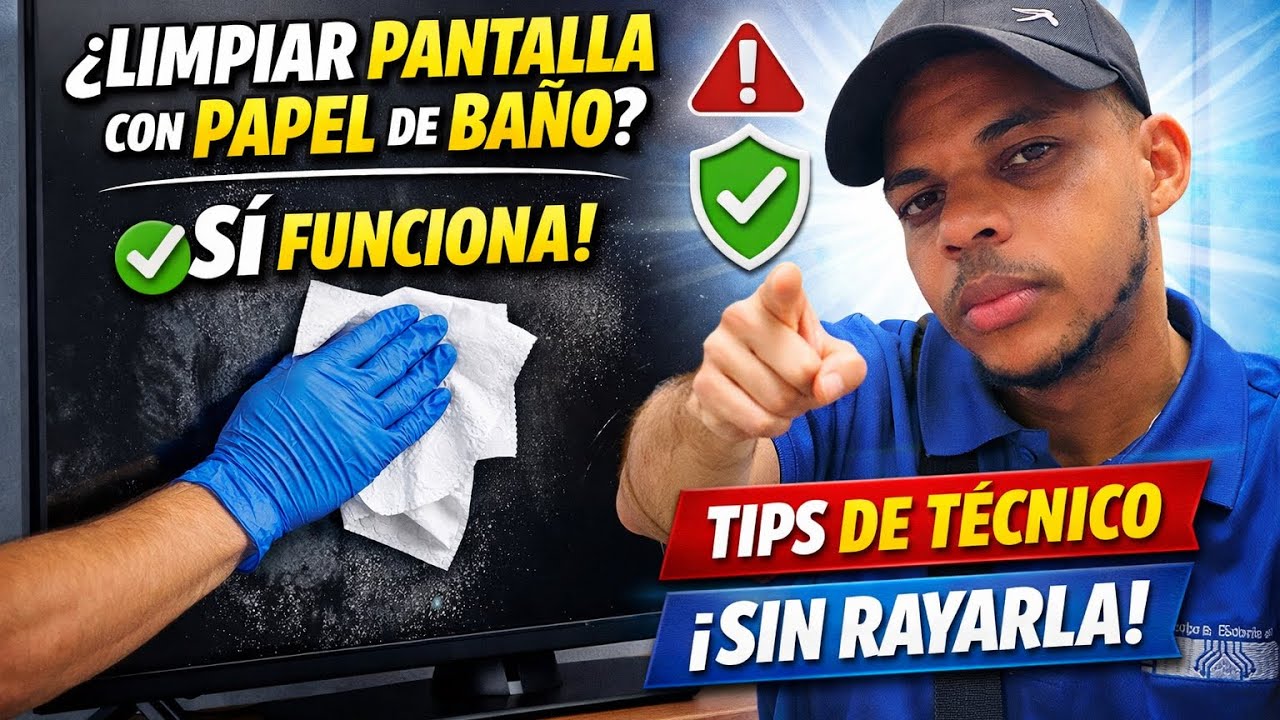 Técnico revela: la forma correcta de usar papel de baño para limpiar pantallas