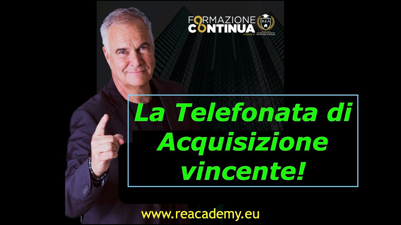 Formazione immobiliare: LA TELEFONATA DI ACQUISIZIONE VINCENTE (diretta FB) Pierino D'Adda