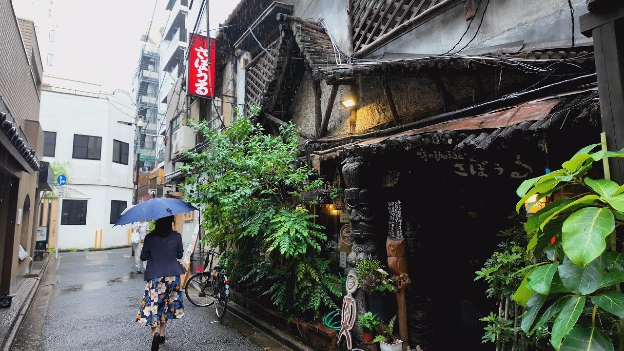 ゲリラ豪雨の神保町を散歩【4K東京街歩き】Japan Tokyo 4K rain walking tour/Jimbocho