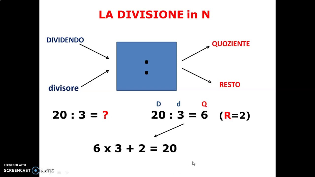 La divisione in N