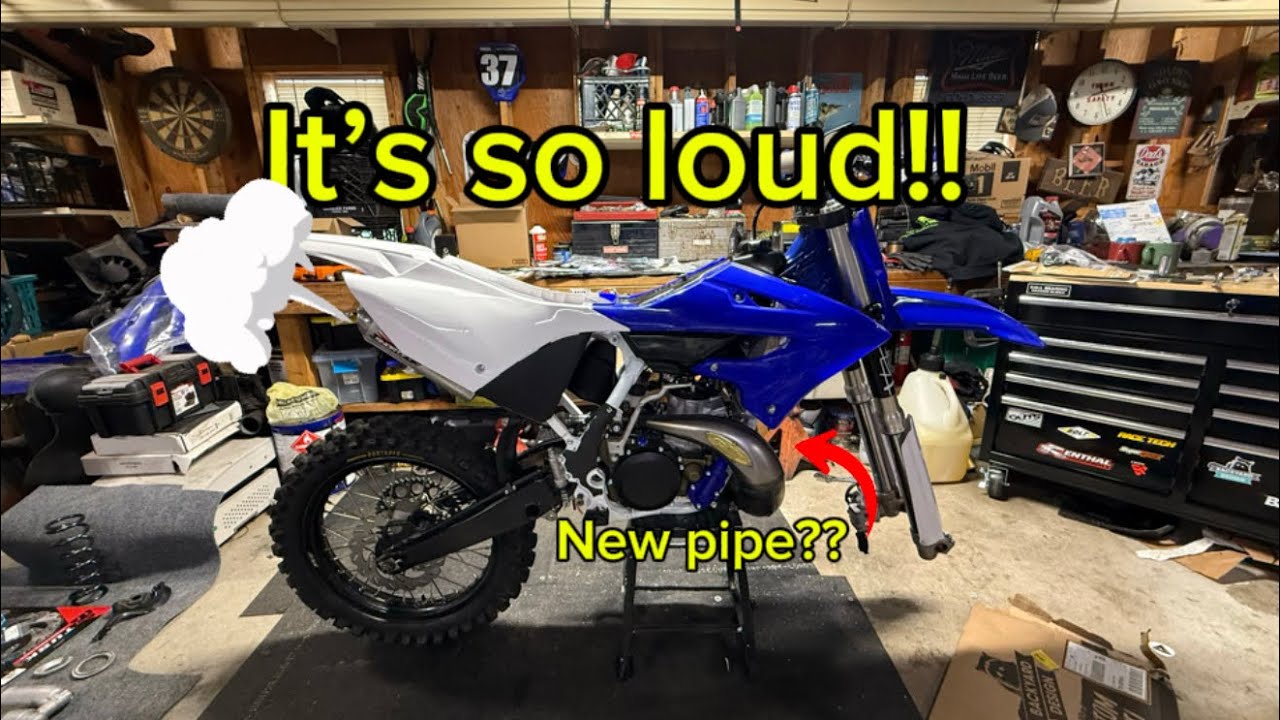 YZ 250 DREAM BUILD FIRST START! ITS LOUD!