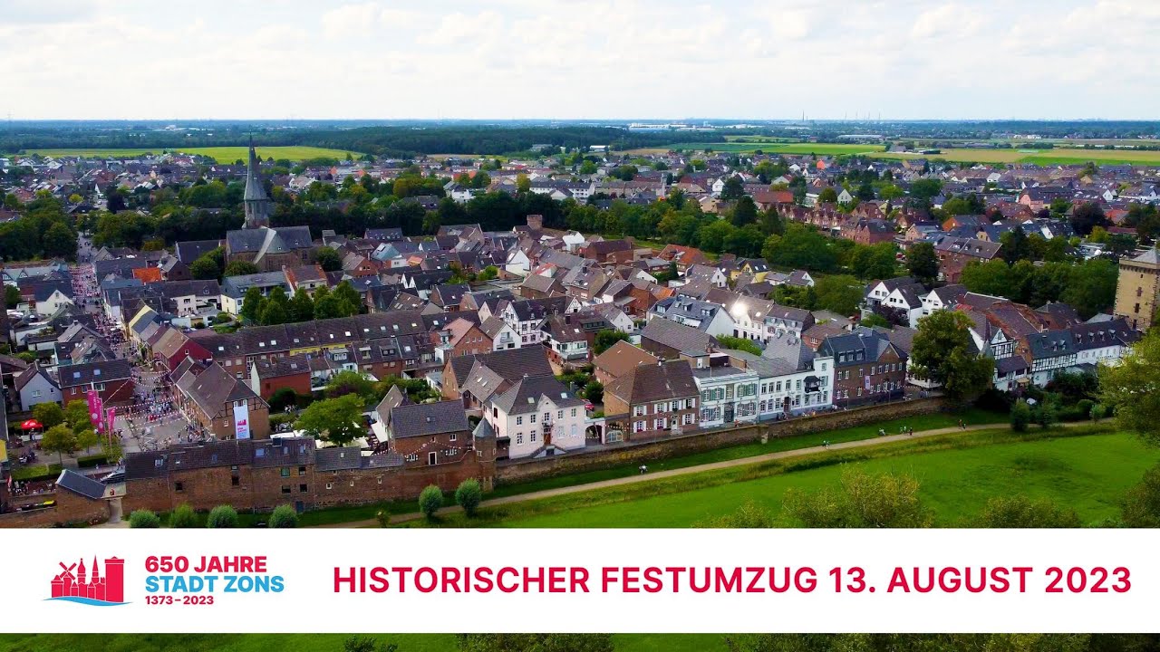 650 Jahre Stadt Zons: Großer Historischer Festumzug 13. August 2023