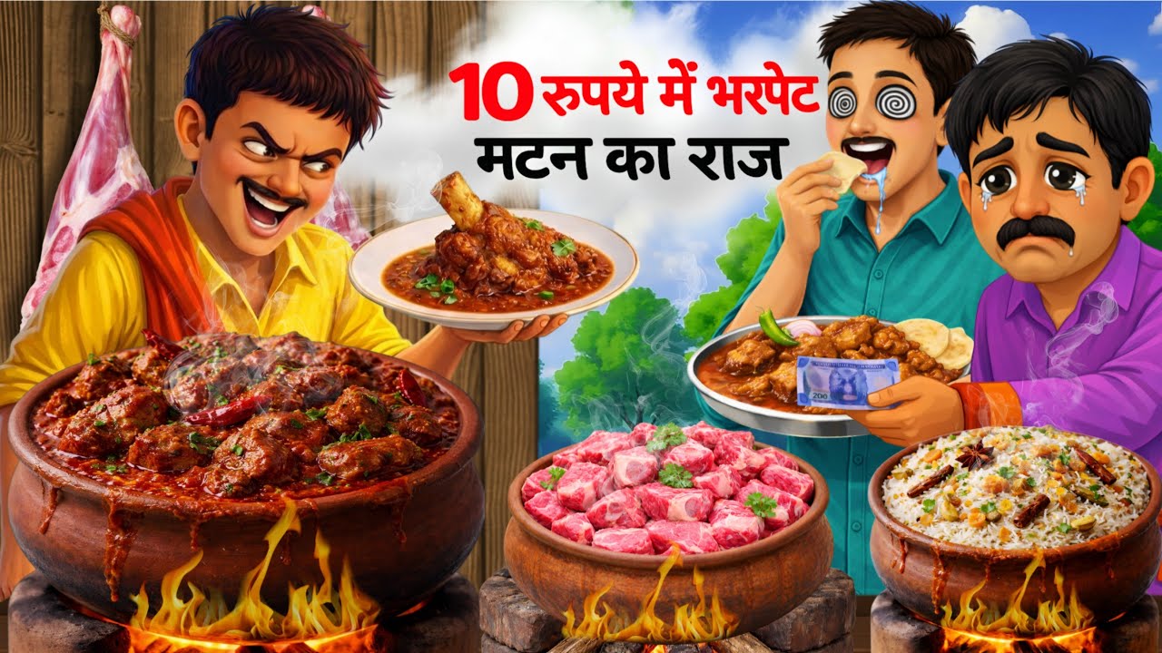 10 रूपये में भरपेट स्पाइसी मटन | 10 rupaye me bharpet spicy mutton | kahani | kahaniyan| hindi story