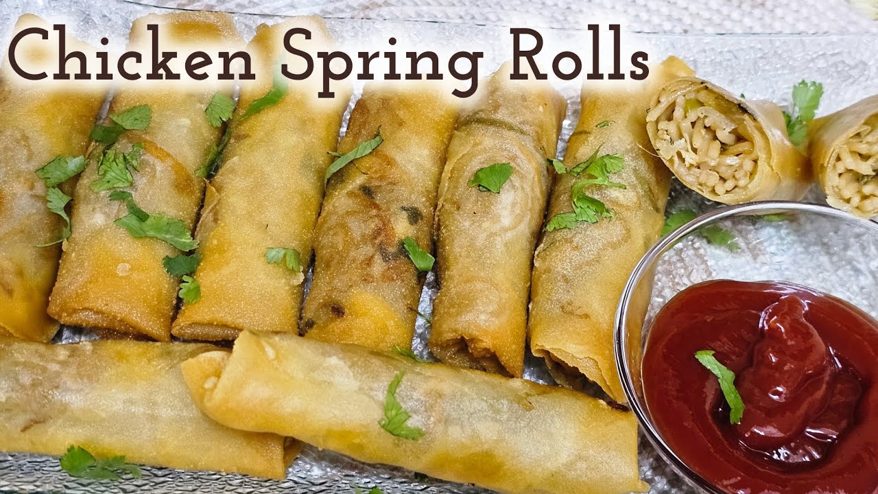 Chicken Spring Rolls Recipe | Make & Freeze Snack | Ramadan Special 