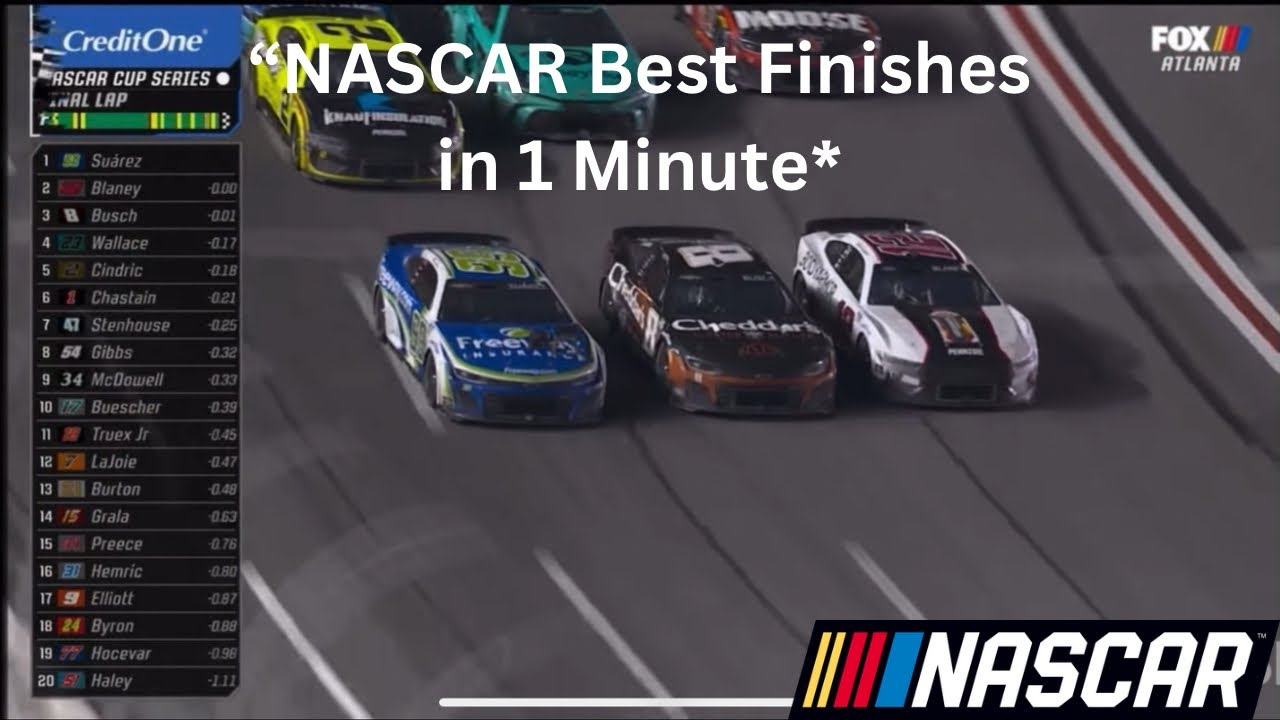 NASCAR Best Finishes in 1 Minute*