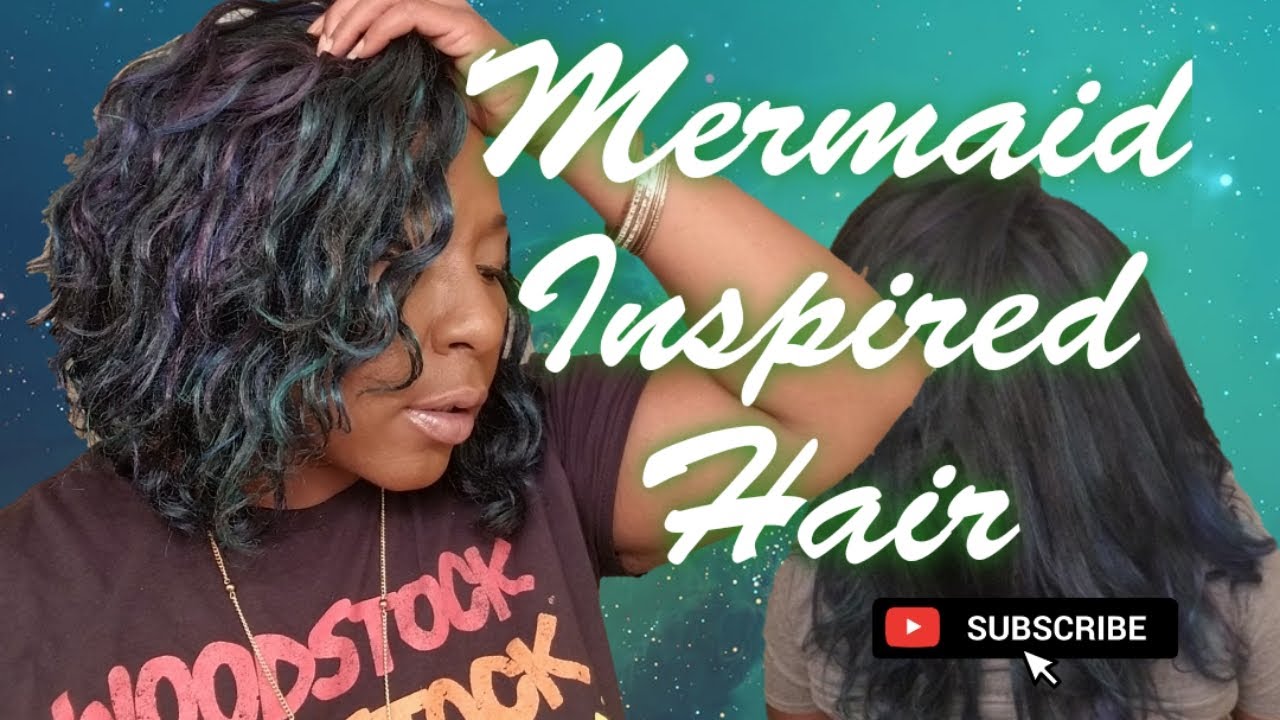 Mermaid Inspired Hair| Spetra | How-to Straight Crochet Braids| Colorful hair~ Green, Blue, Purple