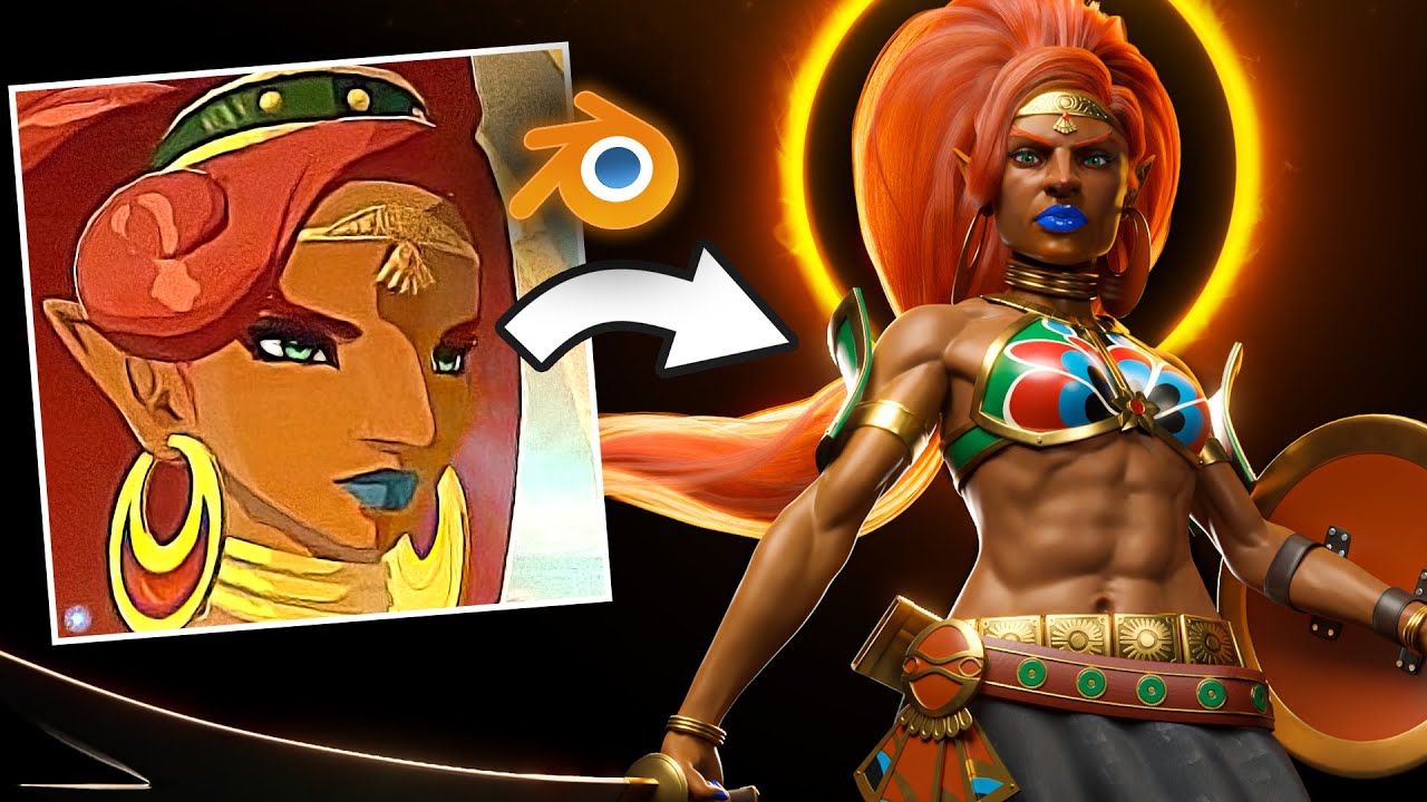 How I sculpted Urbosa in Blender | Start to Finish