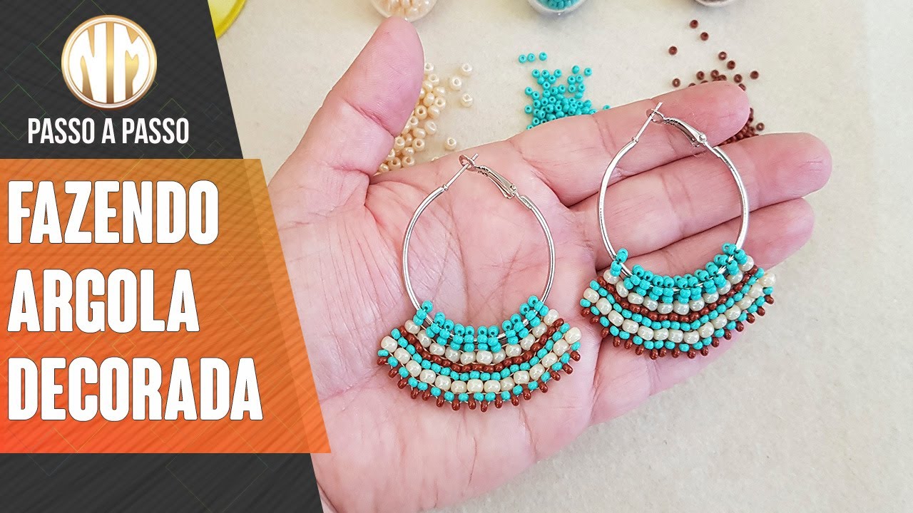 Fazendo Argola Decorada (ponto tijolinho)