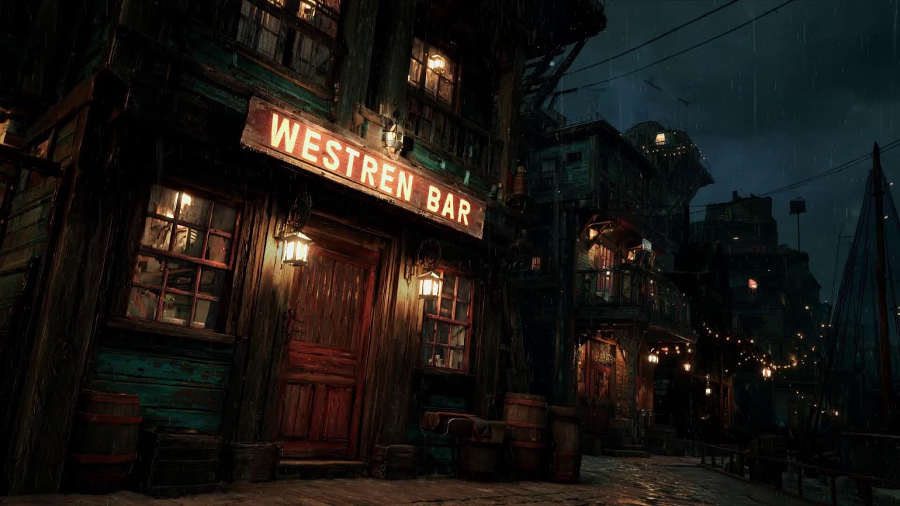 Last Light Of The Western Bar • Rainy Night Lofi