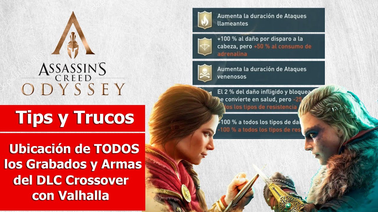 Assassin's Creed Odyssey | Tips & Trucos |Ubicación de TODOS los Grabados del Crossover con Valhalla