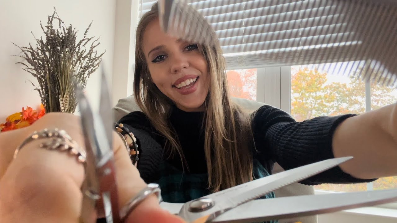 ASMR fast chaotic haircut and styling ✂️ Soft-spoken & unorganized