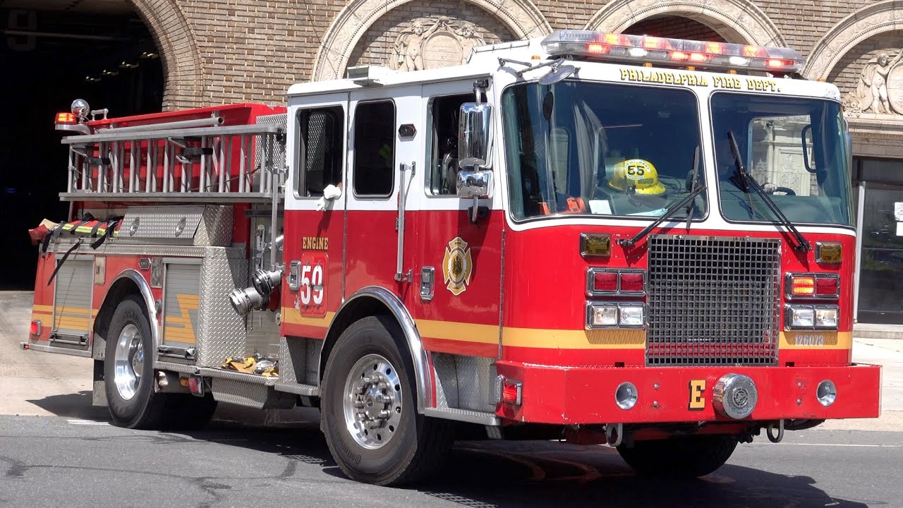 Philadelphia Fire Department Engine 59 Responding