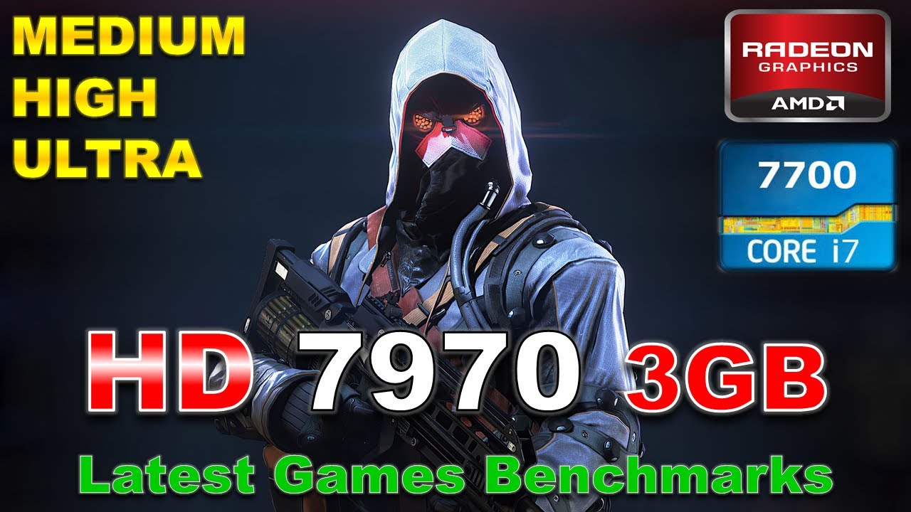 HD 7970 3GB + Core i7 7700 Latest Games Benchmarks @1080p