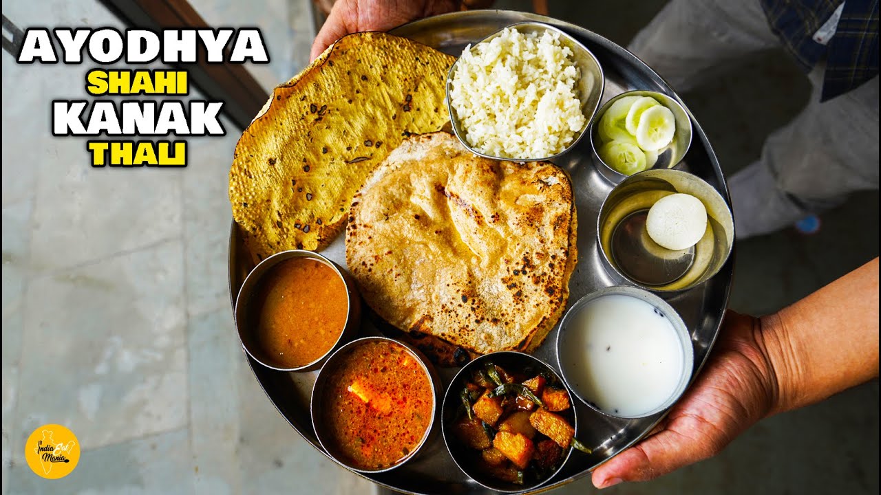 Ayodhya's Most Popular Biggest Shahi Kanak Unlimited Veg Thali for Only Rs. 80 | Ayodhya Food