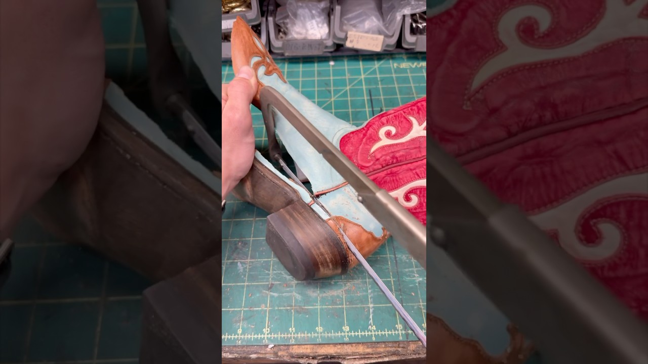 Customer requested to repurpose these Lucchese boots into a 1 of 1 custom western purse! 🤠 #asmr