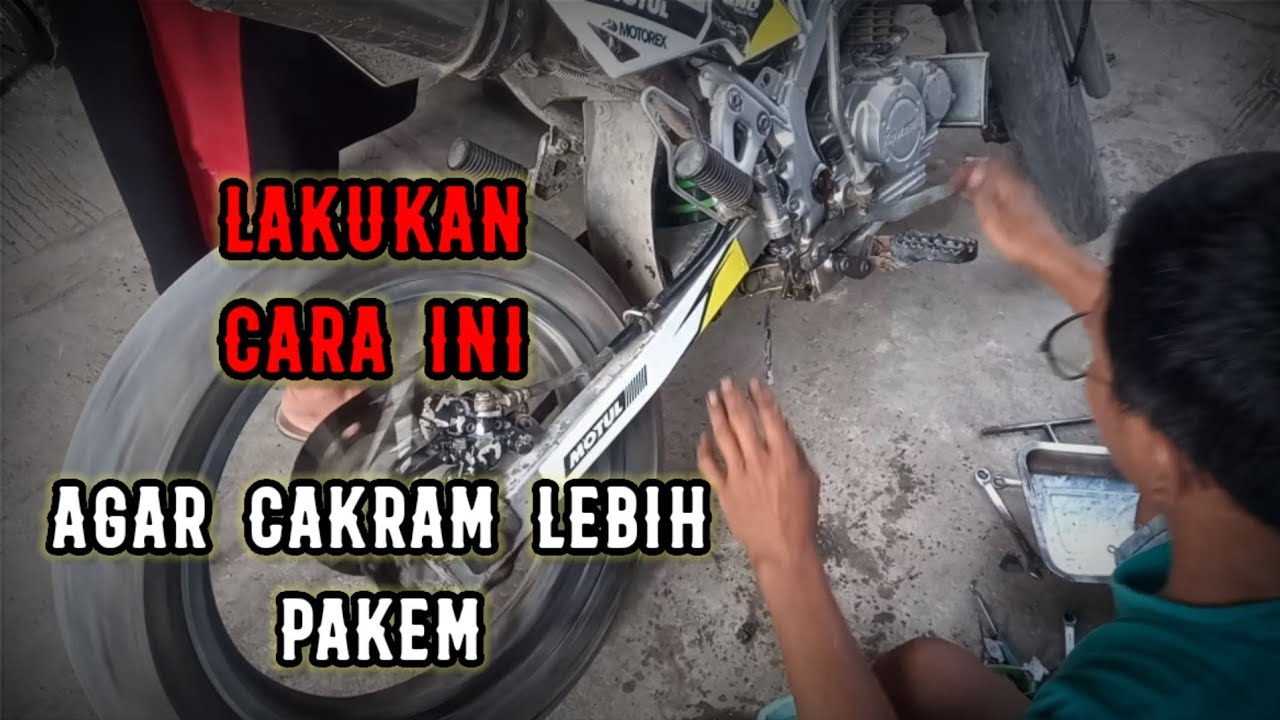 CARA MENGATASI REM CAKRAM BELAKANG BLONG || KAWASAKI KLX