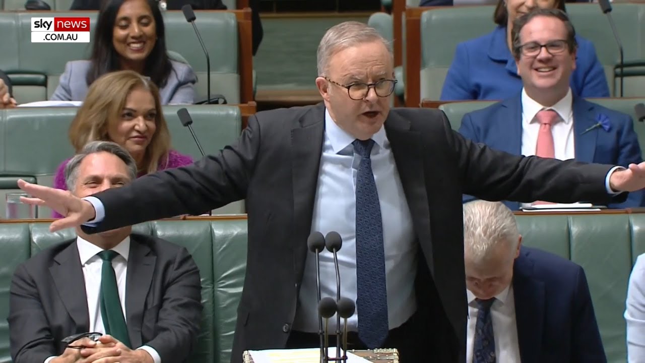 Anthony Albanese fires up at Opposition during Question Time