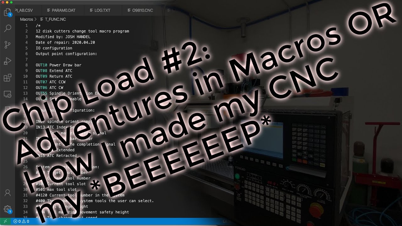 Chip load #2: #CNC learning #Fanuc #Macro B or how I made my CNC my BEEEEEEEEP (it was NOT easy)