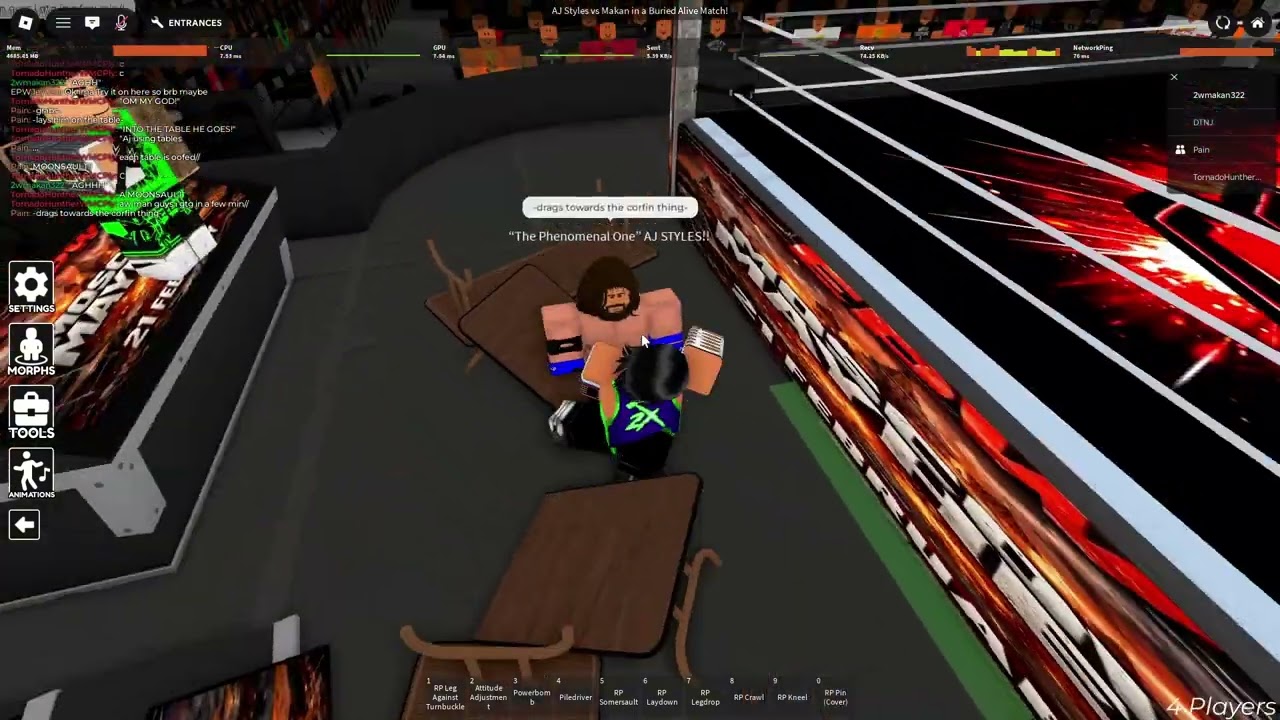 AJ Styles VS Makan in a BURIED ALIVE MATCH