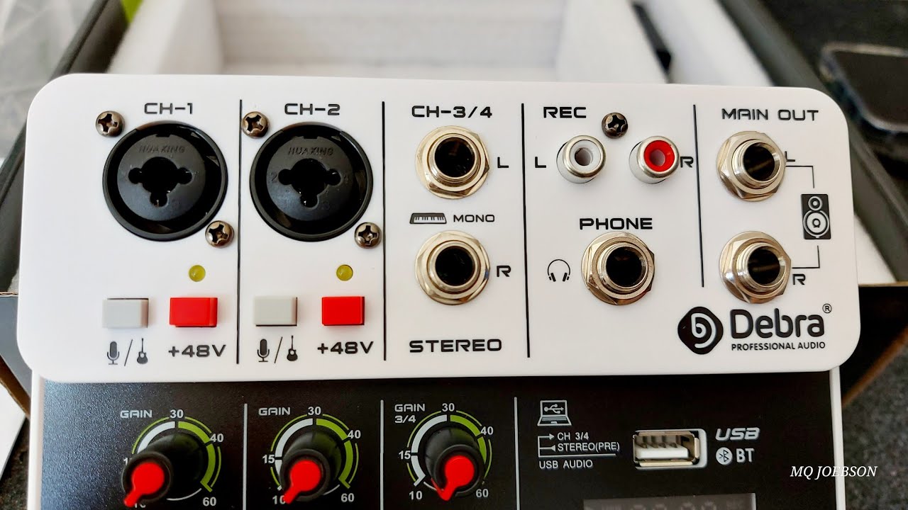 Tutorial Completo Interface  Debra v4 4canais+ USB+bluetooth+ efeito Gain equalizador a mas completa