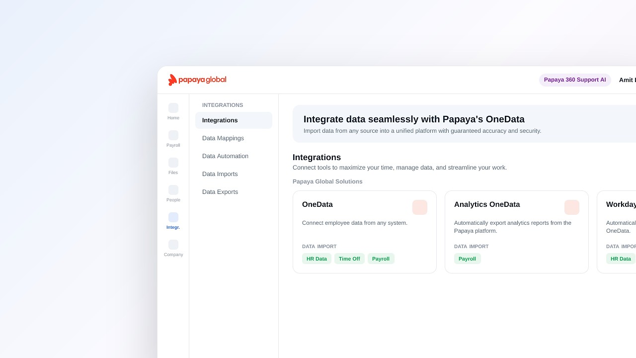 OneData: connecting and mapping any system into payroll-ready data
