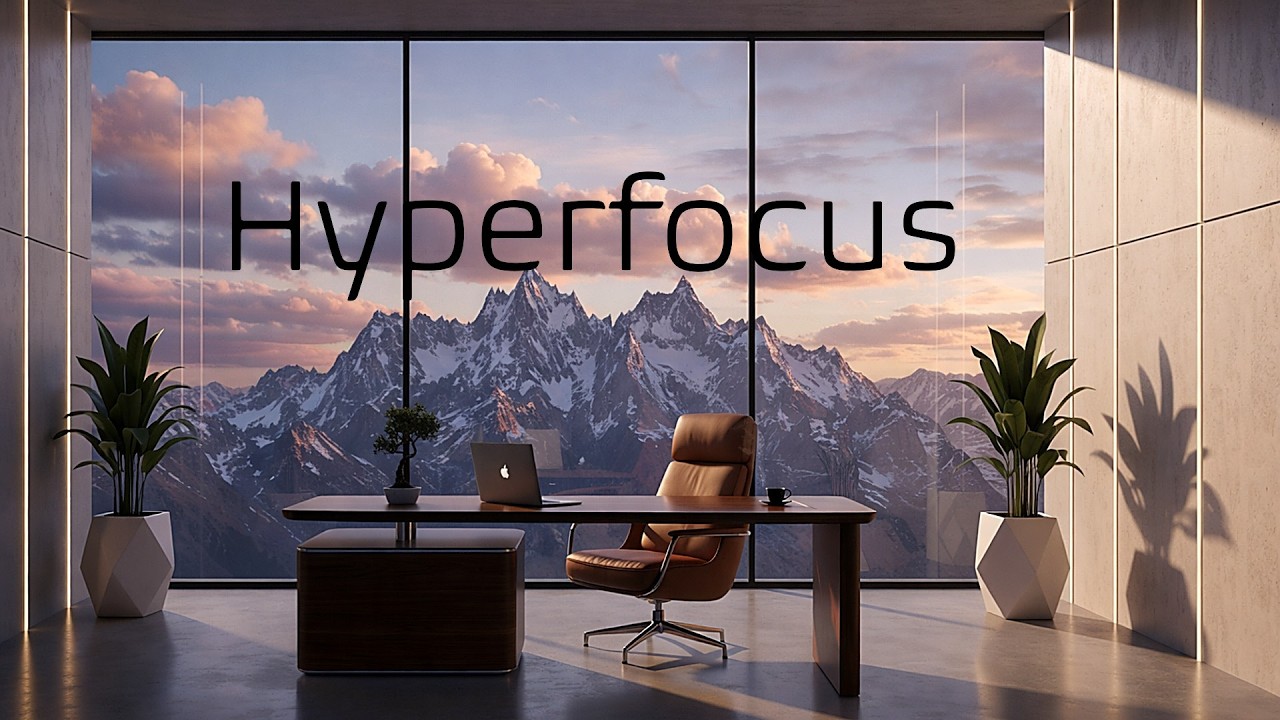 1 Hour Deep Work Session | Minimal Mountain Office Lofi