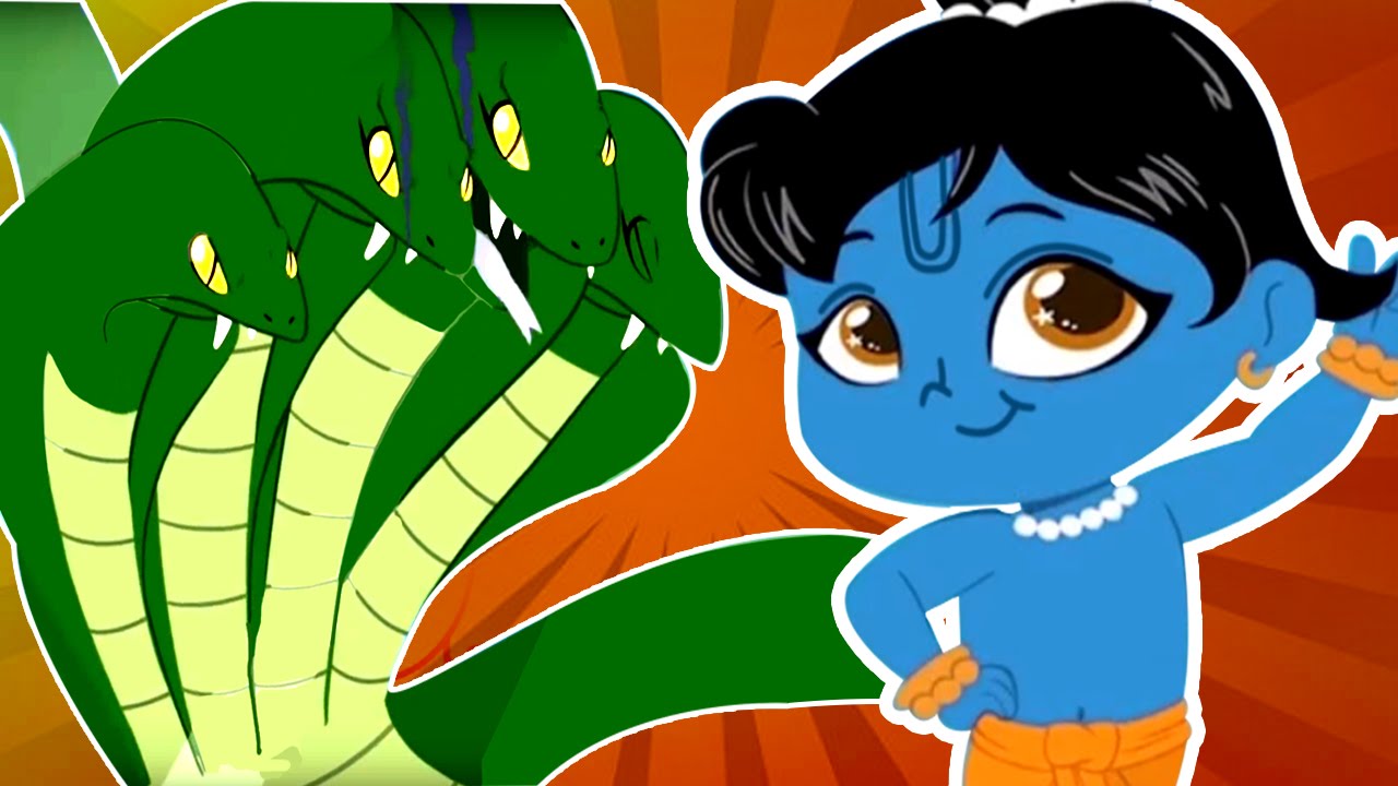 Young Krishna And Kaliya - Adventures Of Little Krishna - Bulbul Apps