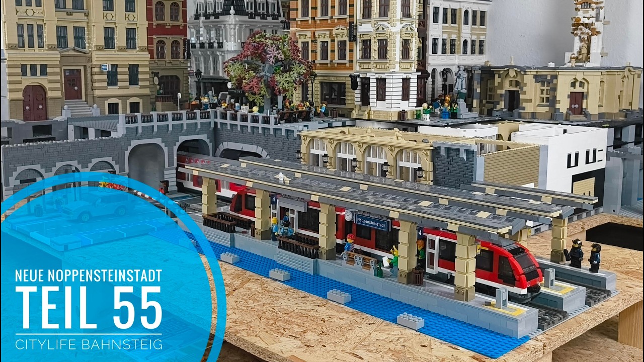 Neue Noppensteinstadt - Teil 55 Citylife Bahnsteig // #blueBrixx #lego #moc