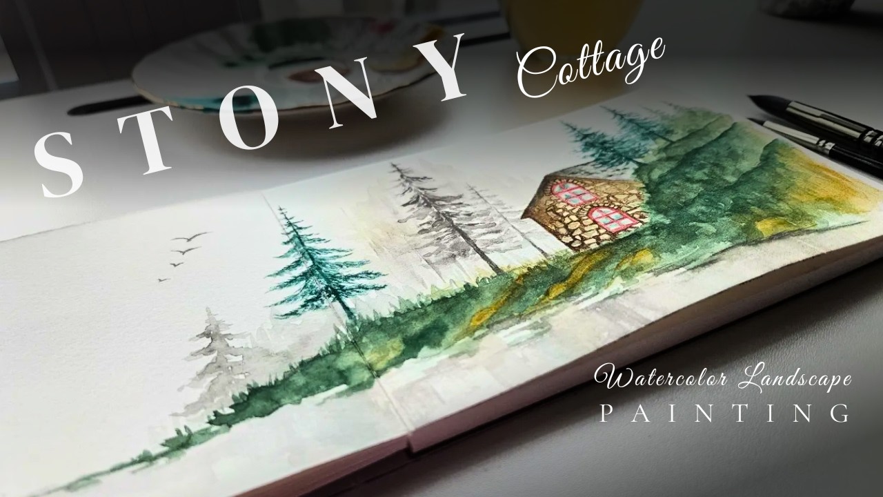 Wanna Live Here? | A Cottage of Stone in Watercolor