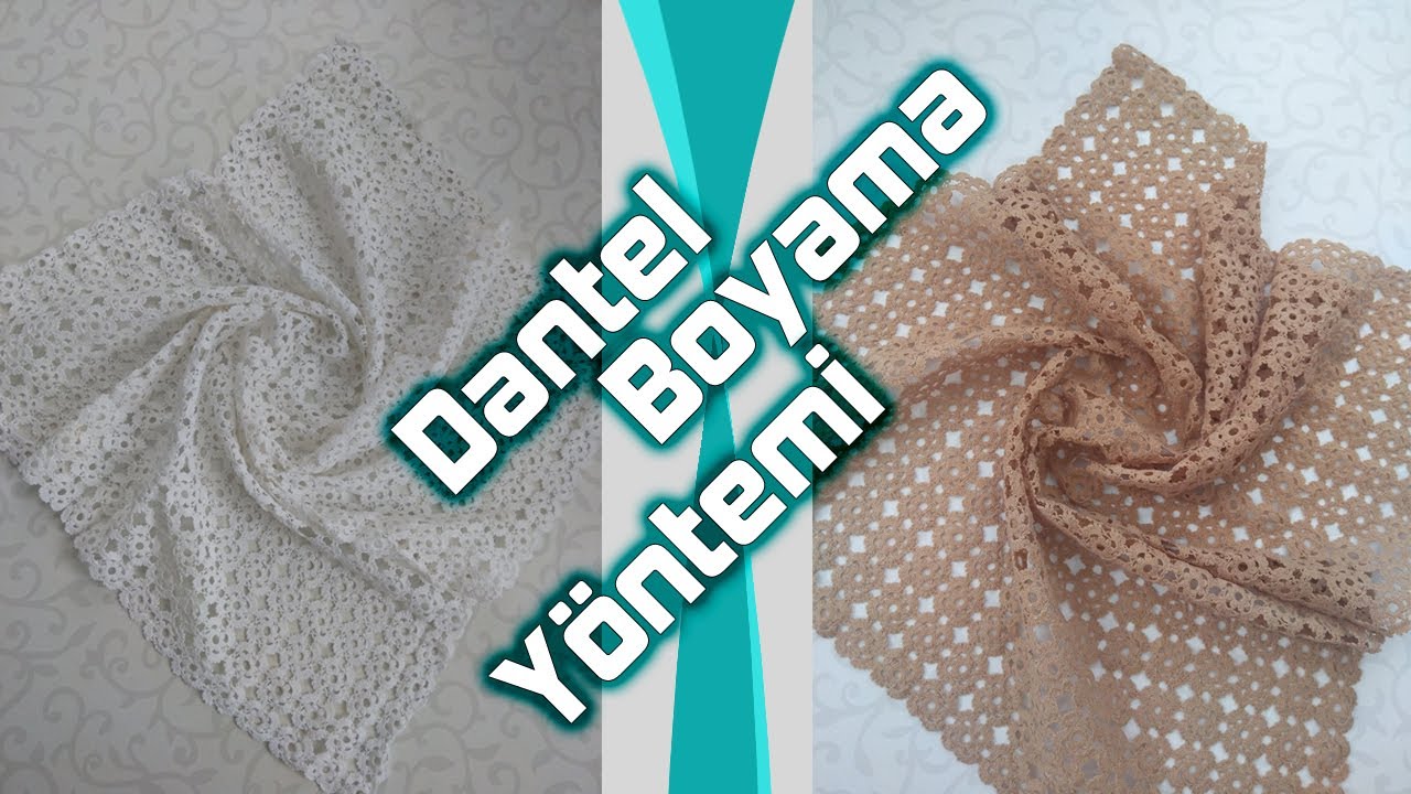 Beyaz Dantel Boyaması - Her evde bulunan 3 malzeme ile dantel boyaması -