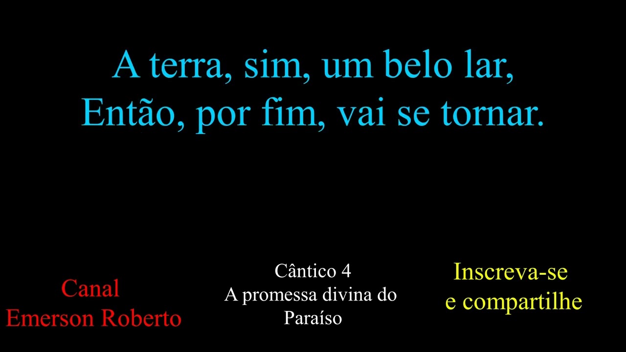 C&acirc;ntico 4 - A promessa divina do Para&iacute;so - (Lucas 23:43)