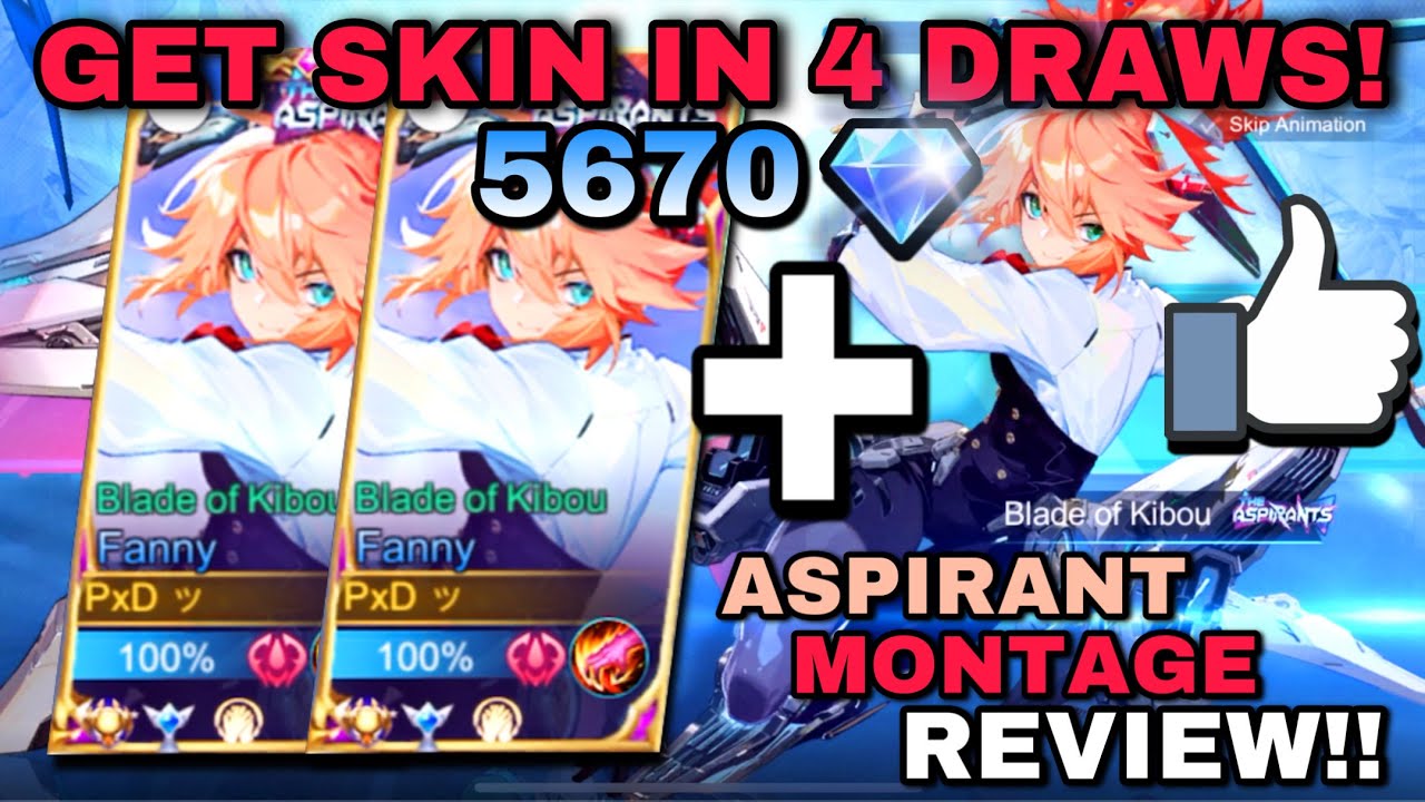 NEW FANNY ASPIRANT SKIN ONLY 4 DRAWS?! | NEW FANNY ASPIRANT SKIN MONTAGE | SKIN EFFECT REVIEW | MLBB