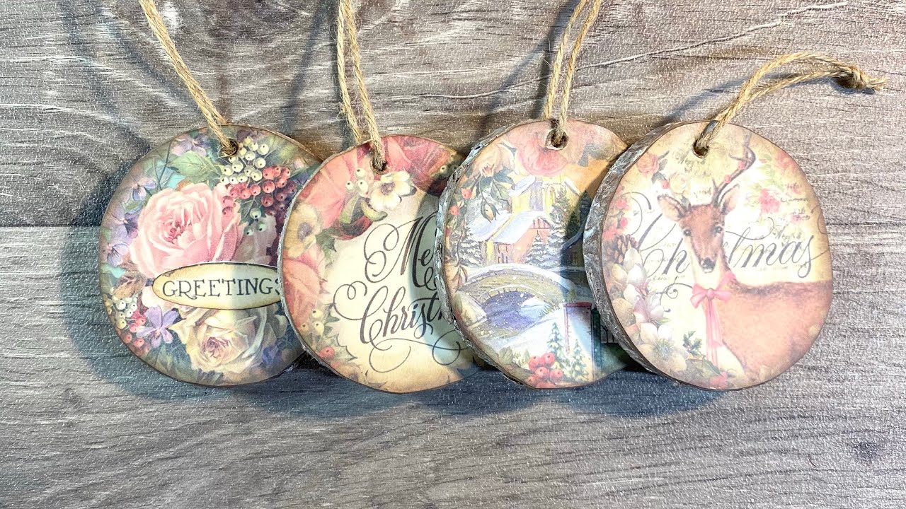 Festive Wood Slice Ornaments