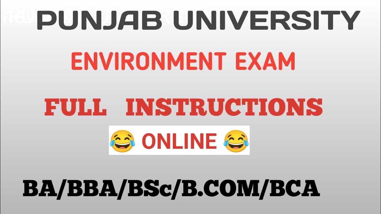 PU#Environment Exam Instructions#Road Safety Exam Detail Instructions
